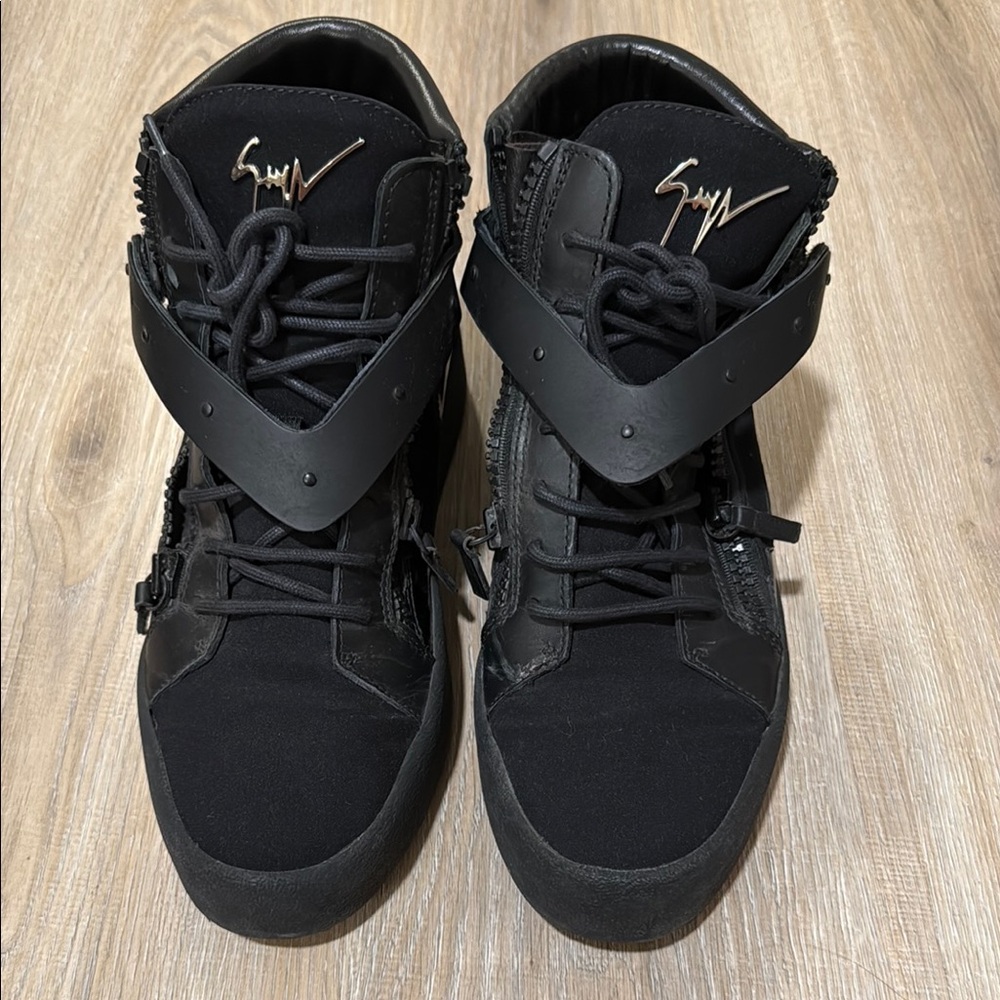 Authentic Giuseppe Zanotti Black High-Top Sneakers
